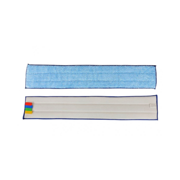 Frange microfibre Velcro bleue - Epaisse 60 cm
