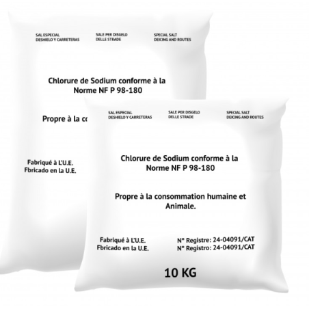 Sel de déneigement - Clhorure de sodium - Sac de 25kg