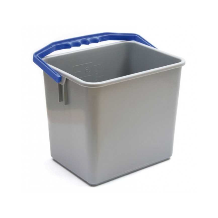 Seau One Fred / Ariane - Gris et anse bleue - 15L