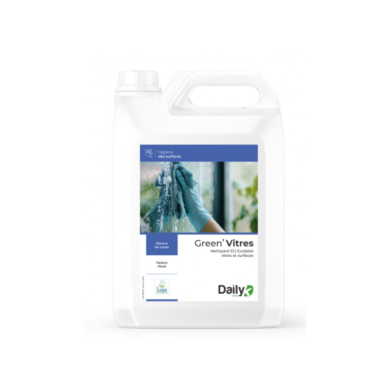 Green' Vitres - Nettoyant écologique vitres et surfaces PAE - Bidon 5L