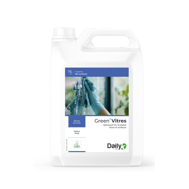Green' Vitres - Nettoyant écologique vitres et surfaces PAE - Bidon 5L