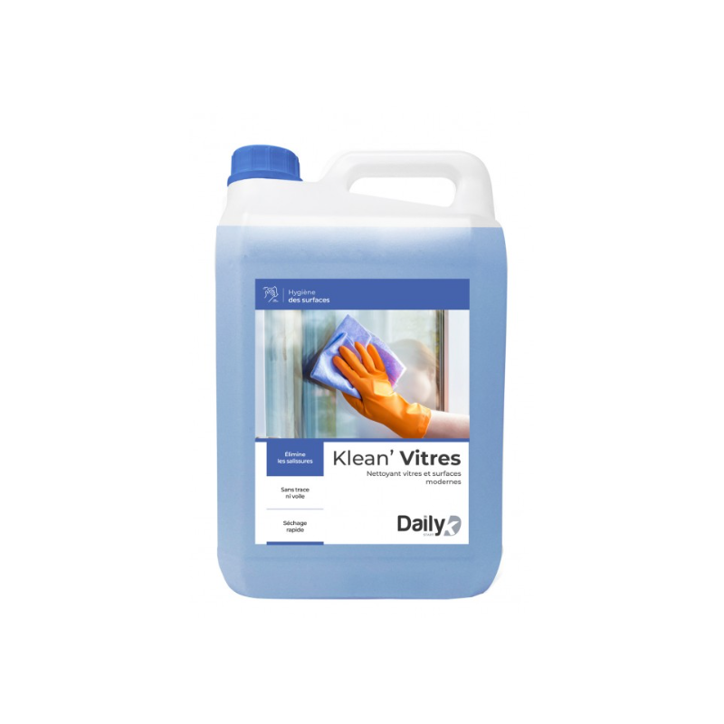 Klean' Vitres - Nettoyant vitres et surfaces PAE - Bidon 5L