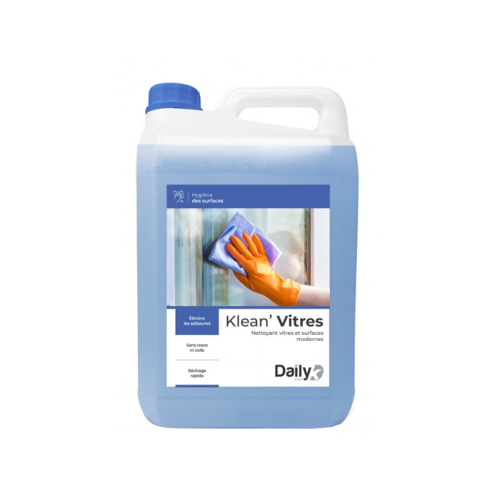 Klean' Vitres - Nettoyant vitres et surfaces PAE - Bidon 5L