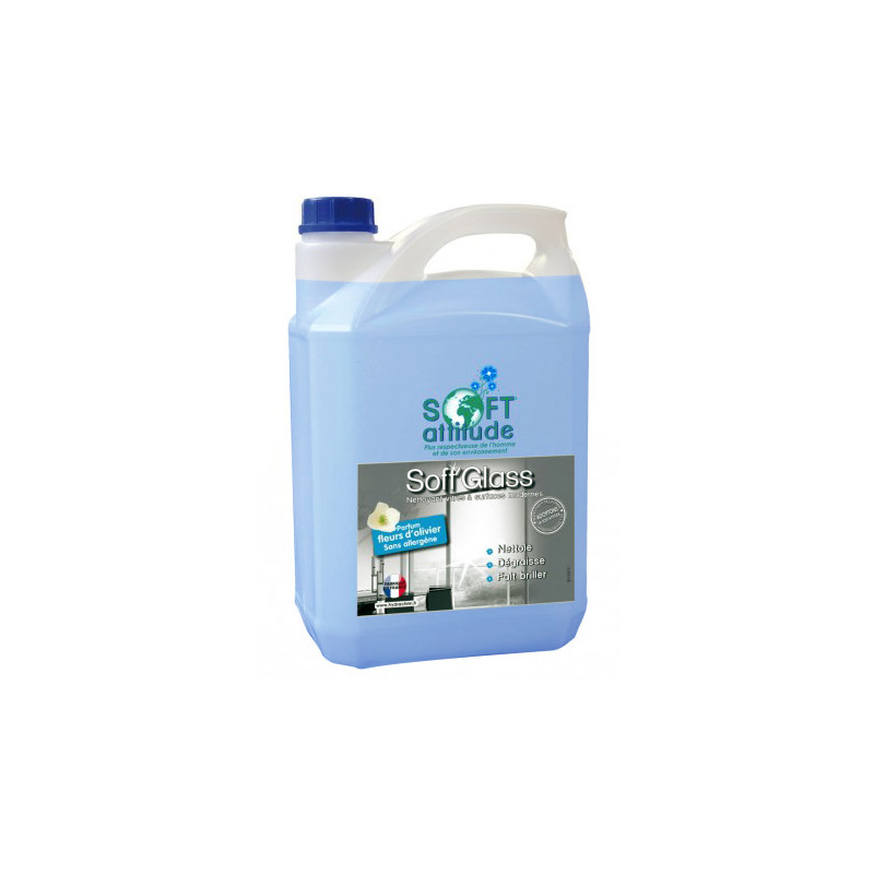 Soft' Glass - Nettoyant vitres et surfaces PAE - Bidon 5L
