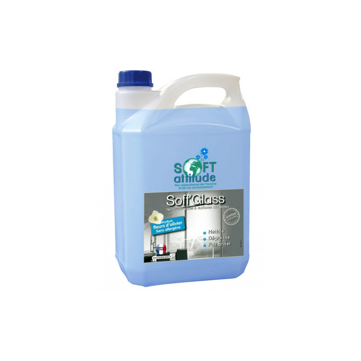 Soft' Glass - Nettoyant vitres et surfaces PAE - Bidon 5L