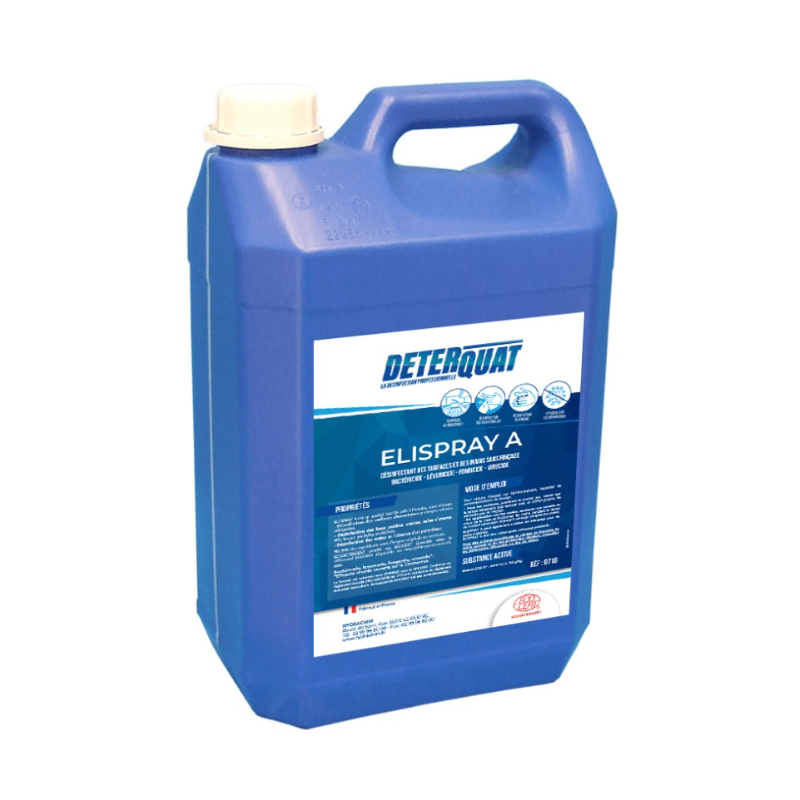Elispray A - Désinfectant de surfaces sans rinçage PAE - Bidon 5L
