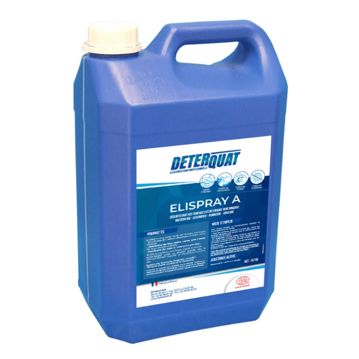 Elispray A - Désinfectant de surfaces sans rinçage PAE - Bidon 5L