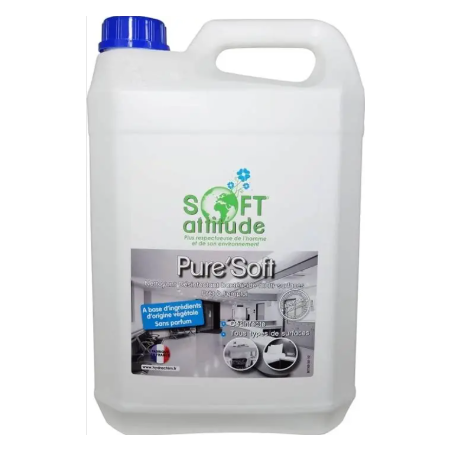 Pure' Soft - Désinfectant multi - surfaces PAE - Bidon 5L