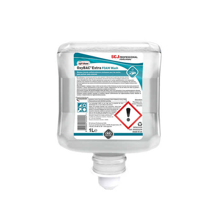 Mousse Lavante Antimicrobienne - Oxybac Extra - 1L