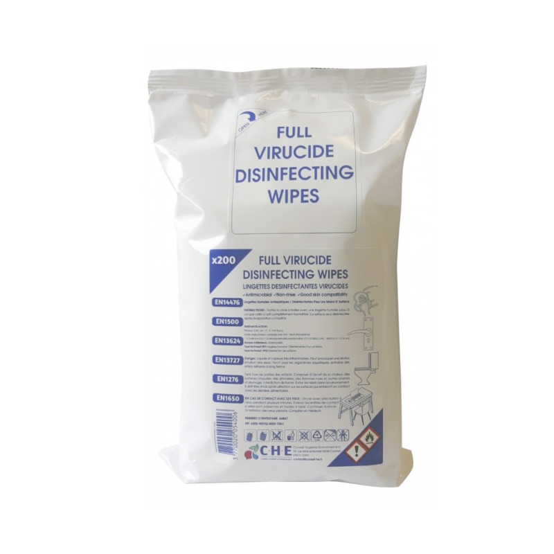 Lingettes désinfectantes - Mains et surfaces - Sachet de 200