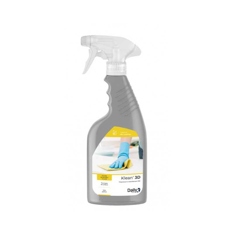 Klean 3D - Détergent dégraissant désinfectant PAE - Spray 750ml