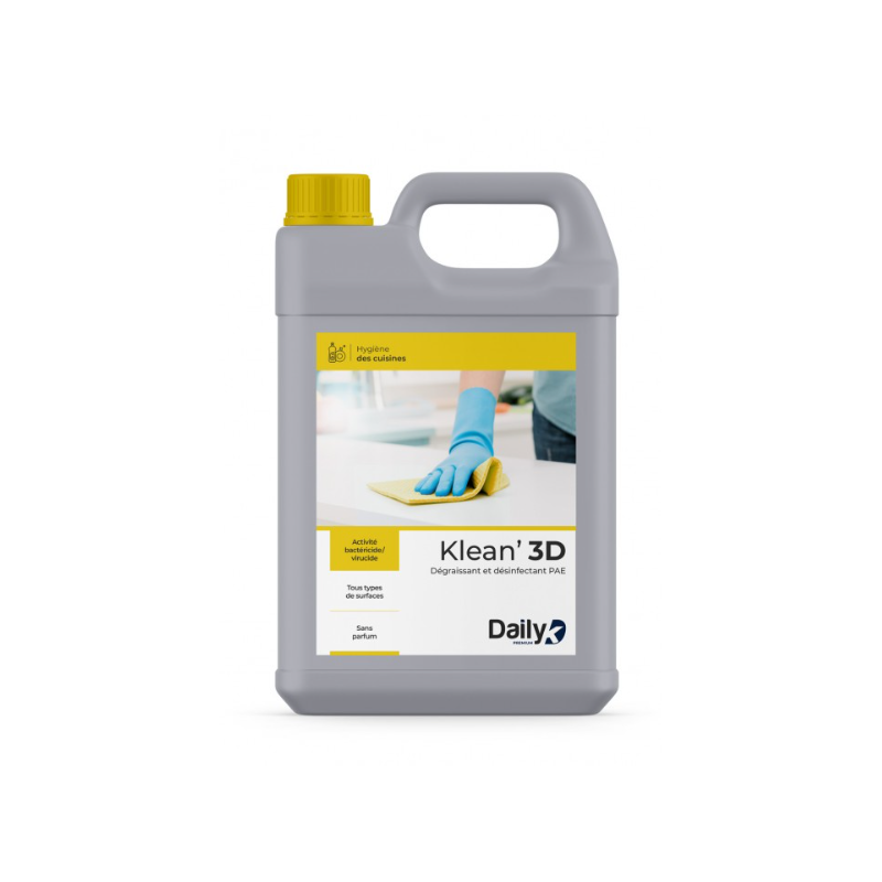 Klean 3D - Détergent dégraissant désinfectant PAE - Bidon 5L