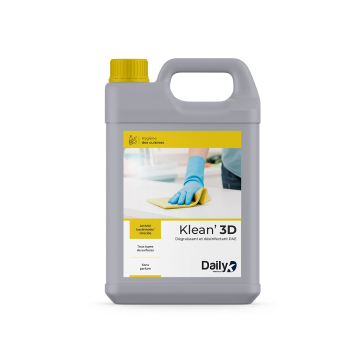 Klean 3D - Détergent dégraissant désinfectant PAE - Bidon 5L