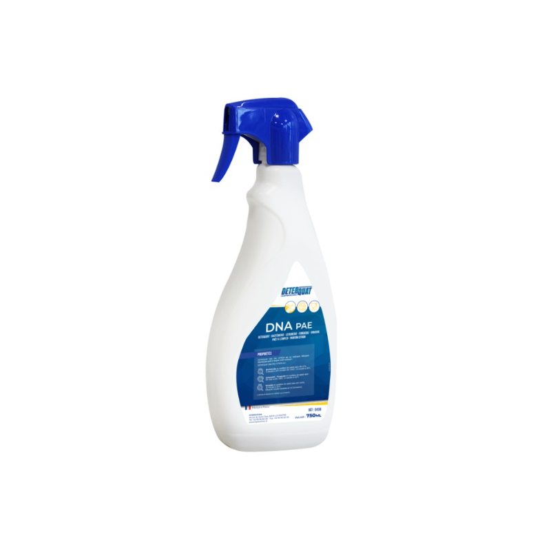 Déterquat DNA - Dégraissant désinfectant multi - surfaces PAE - Spray 750ml