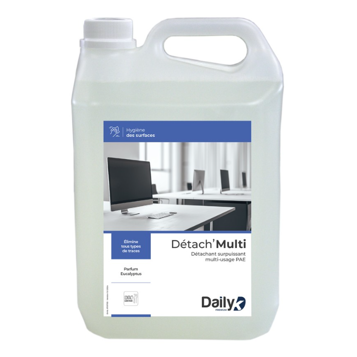 Détach' multi- Détachant surpuissant multi - usages PAE - Bidon 5L