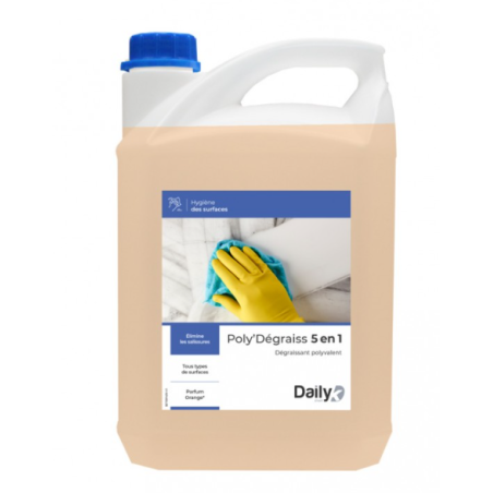 Poly' Dégraissant 5 en 1 - Dégraissant polyvalent PAE - Bidon 5L