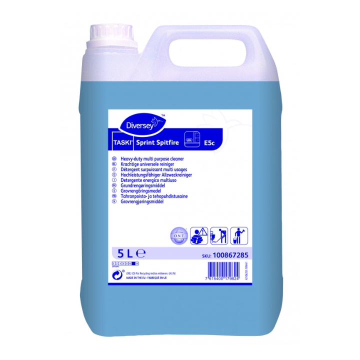 Taski sprint Spitfire - Nettoyant Alcalin surpuissant PAE - Bidon 5L
