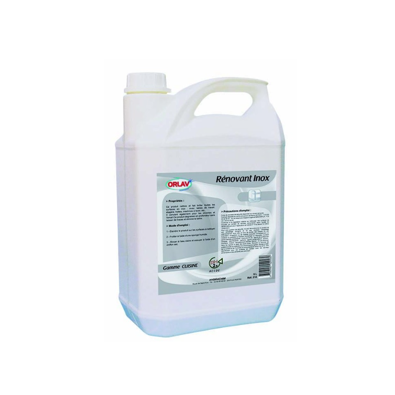 Renovant inox - Nettoyant dégraissant - Bidon 5L