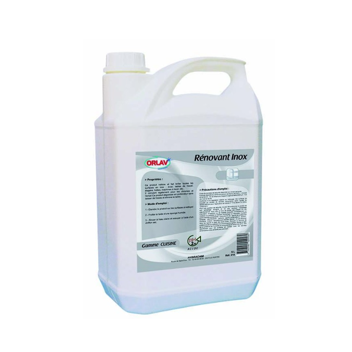 Renovant inox - Nettoyant dégraissant - Bidon 5L