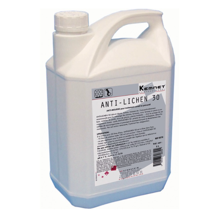 Anti lichen 30 concentré - Destructeur de mousse - Bidon 5L