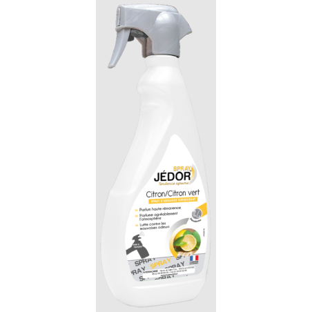 Spray jedor - Spray d'ambiance surodorant - Parfum Citron - Spray 500ml