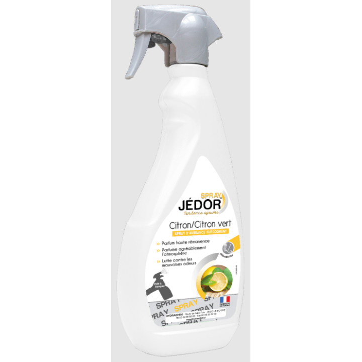 Spray jedor - Spray d'ambiance surodorant - Parfum Citron - Spray 500ml