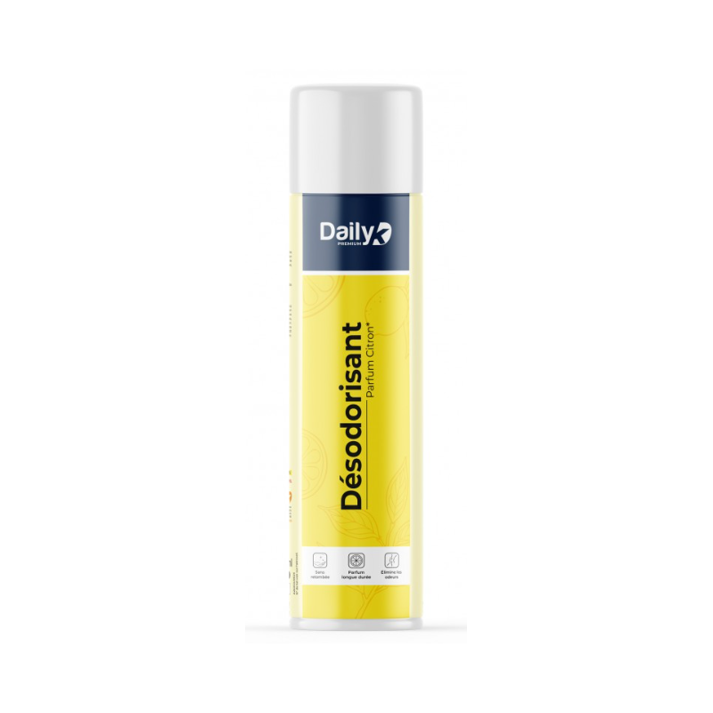 Désodorisant d'ambiance - Sans retombée - Parfum Citron -  Aérosol 750ml