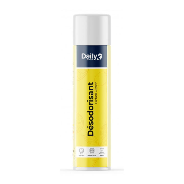 Désodorisant d'ambiance - Sans retombée - Parfum Citron -  Aérosol 750ml