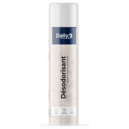 Désodorisant d'ambiance - Sans retombée - Parfum Fleurs blanches -  Aérosol 750ml