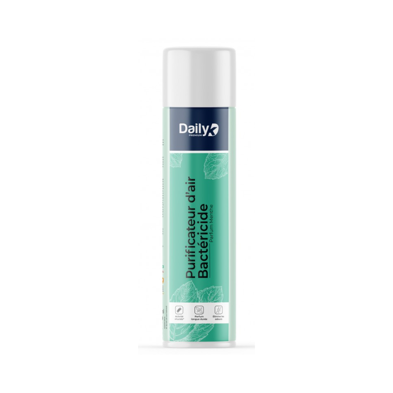 Purificateur d'air bactéricide - Désodorisant bactéricide menthe - Aérosol 750ml
