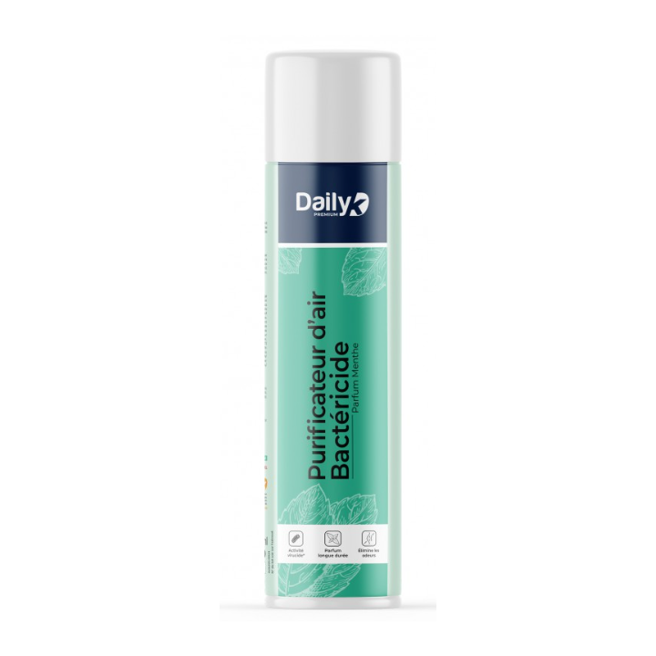 Purificateur d'air bactéricide - Désodorisant bactéricide menthe - Aérosol 750ml