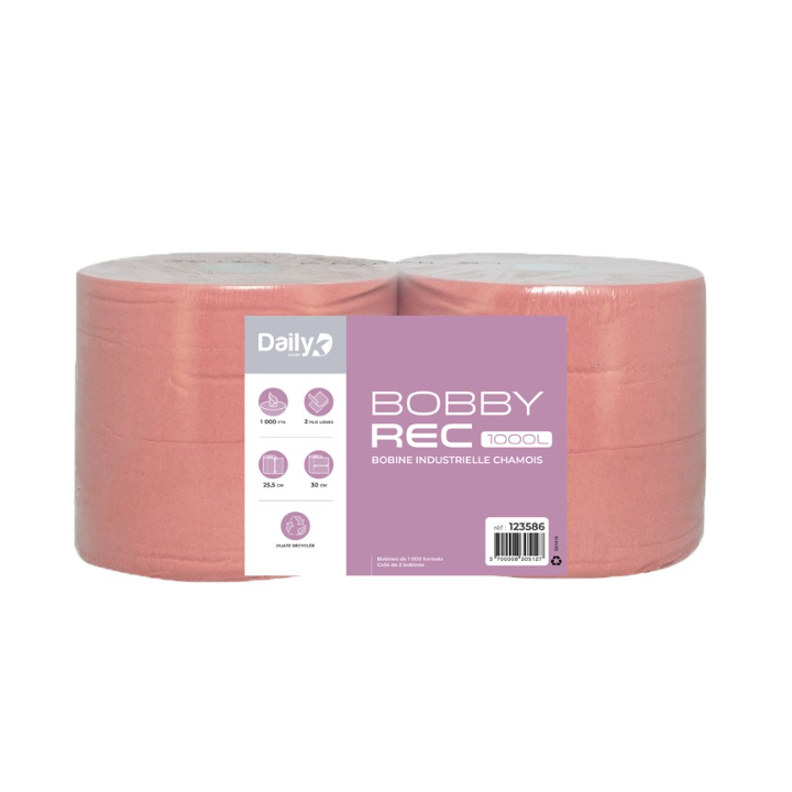 Bobbyrec chamois 1000L - Lot de 2 rouleaux