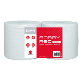 Bobbyrec blanc 1000M - Lot de 2 rouleaux