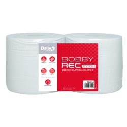 Bobbyrec blanc 1000M - Lot de 2 rouleaux
