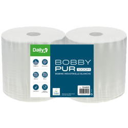 Bobbypure blanc 1000M - Lot de 2 rouleaux