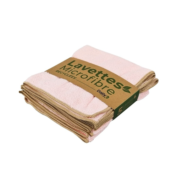 Lavette microfibre rouge - 38 X 38cm - Sachet de 5