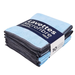 DK Multi - Lavette microfibre multi-usage bleu - 38 X 38cm - Sachet de 10