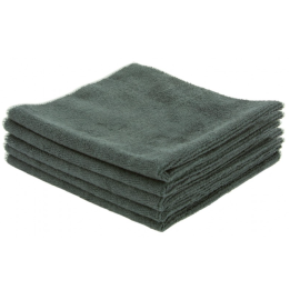 Lavette microfibre noir - 38 X 38cm - Sachet de 5