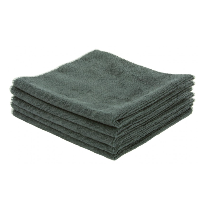 Lavette microfibre noir - 38 X 38cm - Sachet de 5