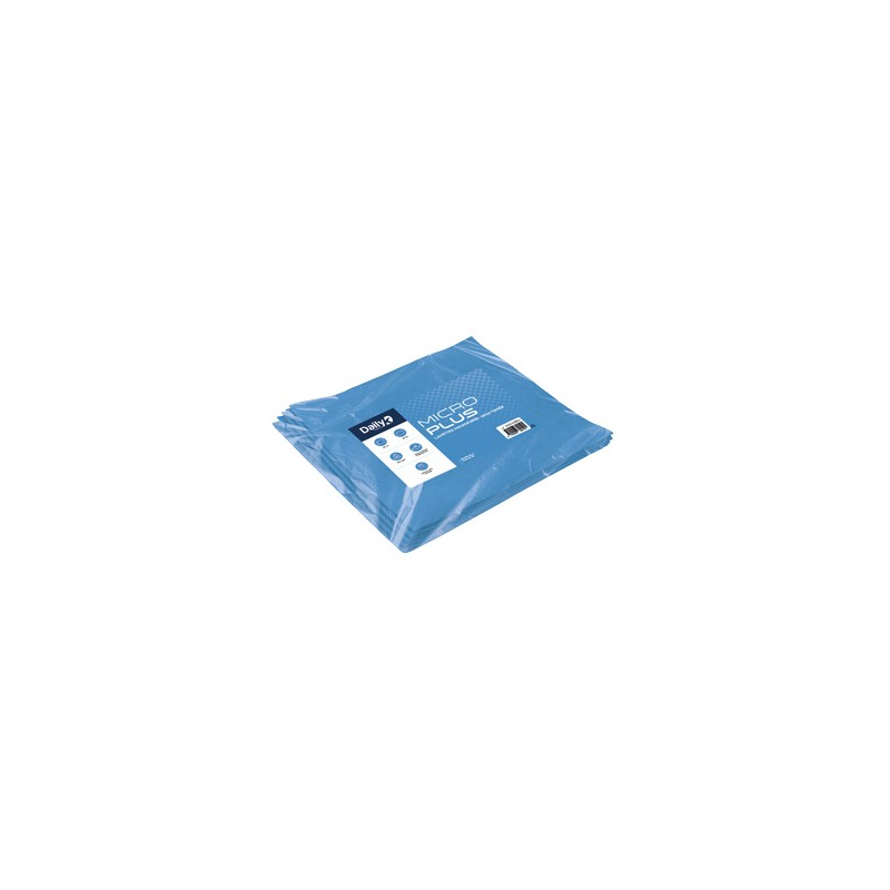 Microplus - Lavette microfibre non tissée bleu - 35 X 40cm - Sachet de 5
