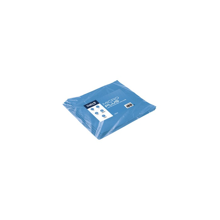 Microplus - Lavette microfibre non tissée bleu - 35 X 40cm - Sachet de 5