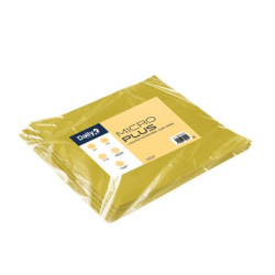 Microplus - Lavette microfibre non tissée jaune - 35 X 40cm - Sachet de 5