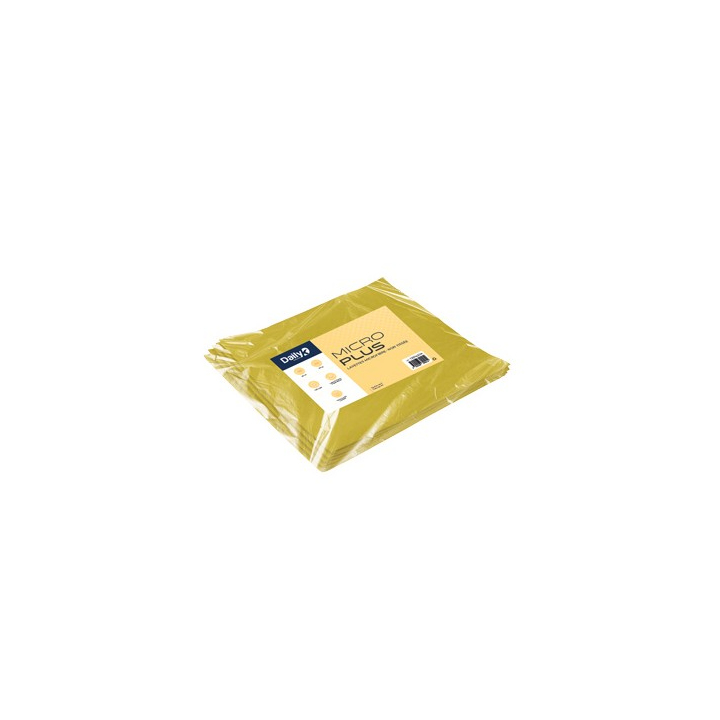 Microplus - Lavette microfibre non tissée jaune - 35 X 40cm - Sachet de 5