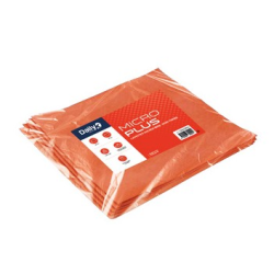 Microplus - Lavette microfibre non tissée rouge - 35 X 40cm - Sachet de 5
