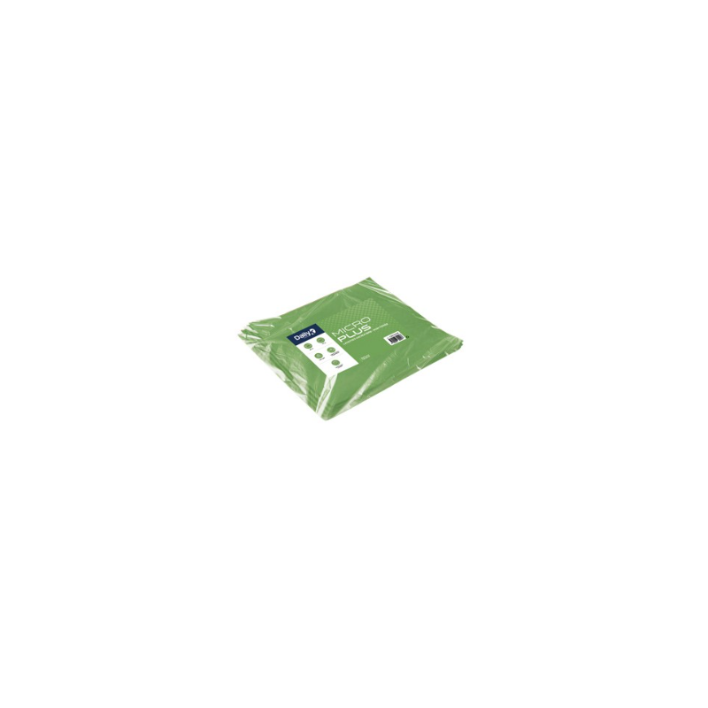 Microplus - Lavette microfibre non tissée vert - 35 X 40cm - Sachet de 5
