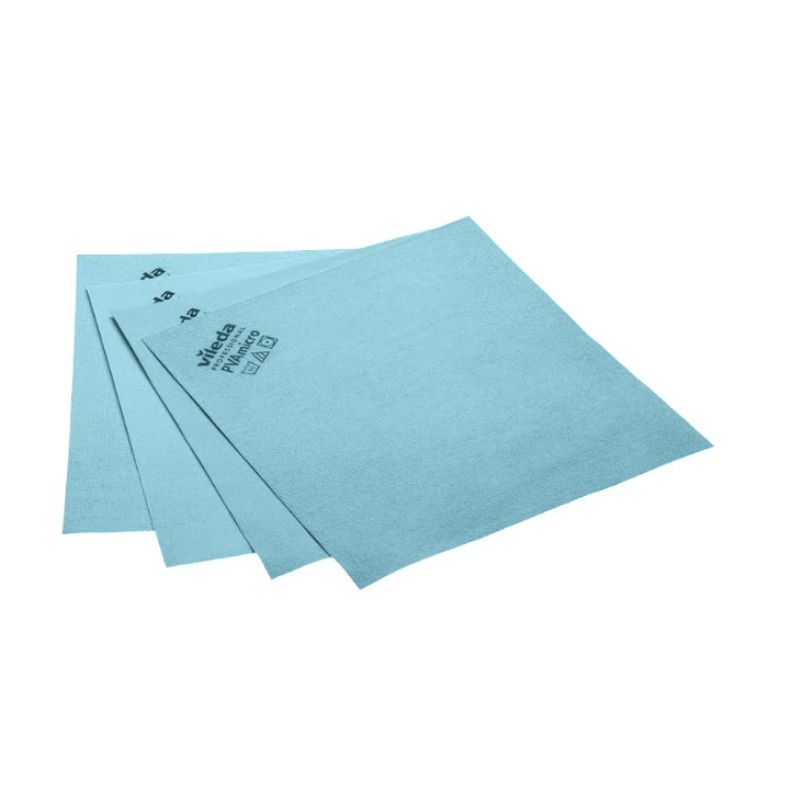 PVA Micro - Lavette microfibre technique bleu - 38 X 35cm - Sachet de 5