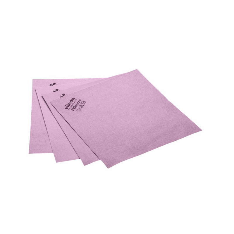 PVA Micro - Lavette microfibre technique rouge - 38 X 35cm - Sachet de 5