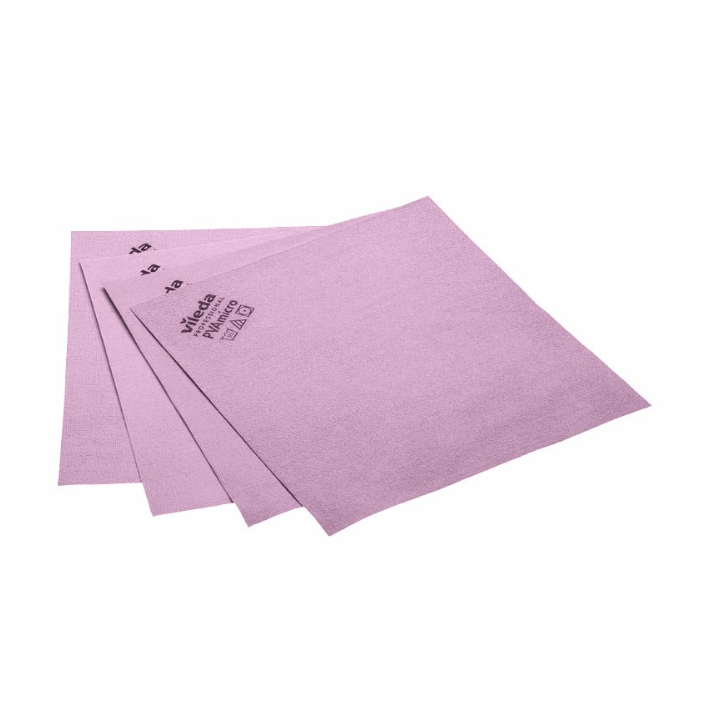 PVA Micro - Lavette microfibre technique rouge - 38 X 35cm - Sachet de 5