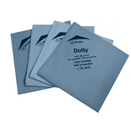 Dotty - Lavette microfibre non tissée bleu - 40 X 40cm - Sachet de 5