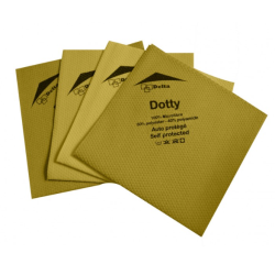 Dotty - Lavette microfibre non tissée jaune - 40 X 40cm - Sachet de 5